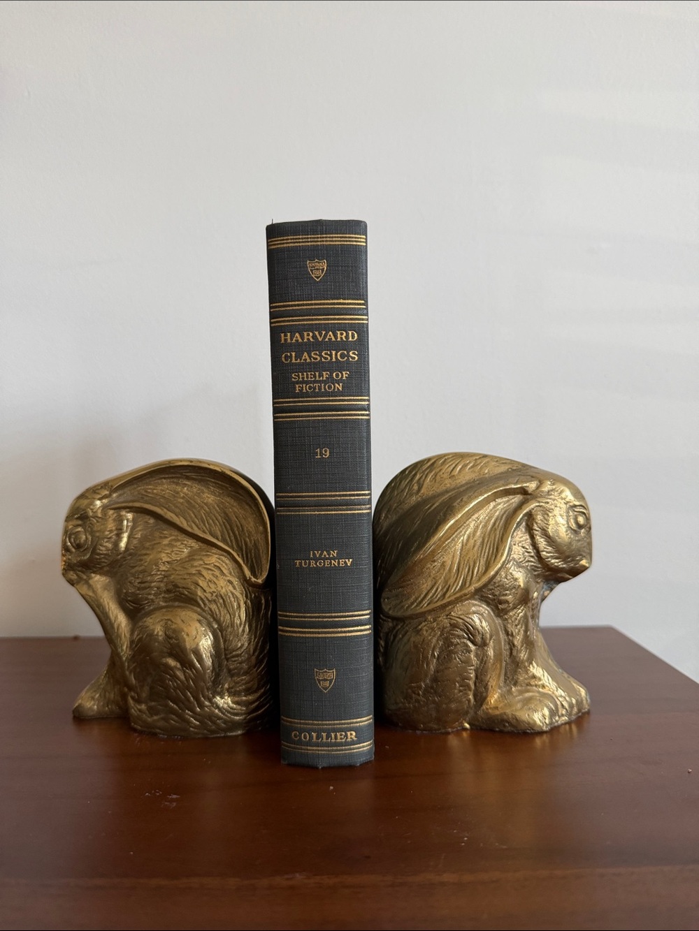 Mid Century Modern Andrea by Derek Brass Rabbit Bookends set of two. Rare find!